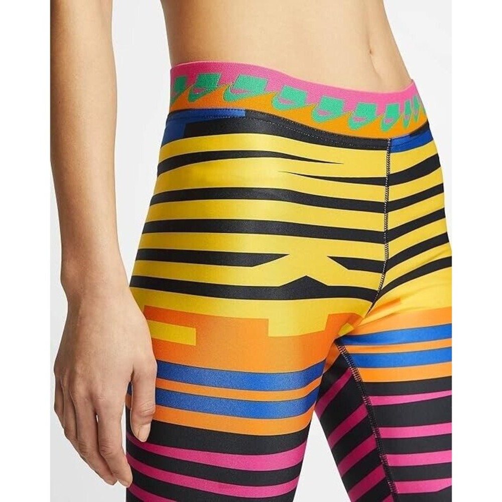 Nike Multicolor Striped Leggings - watermelon
